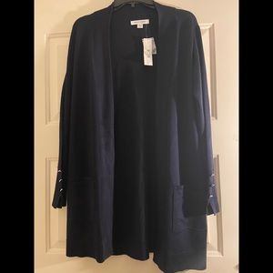 Navy Cardigan by 99 Jane Street